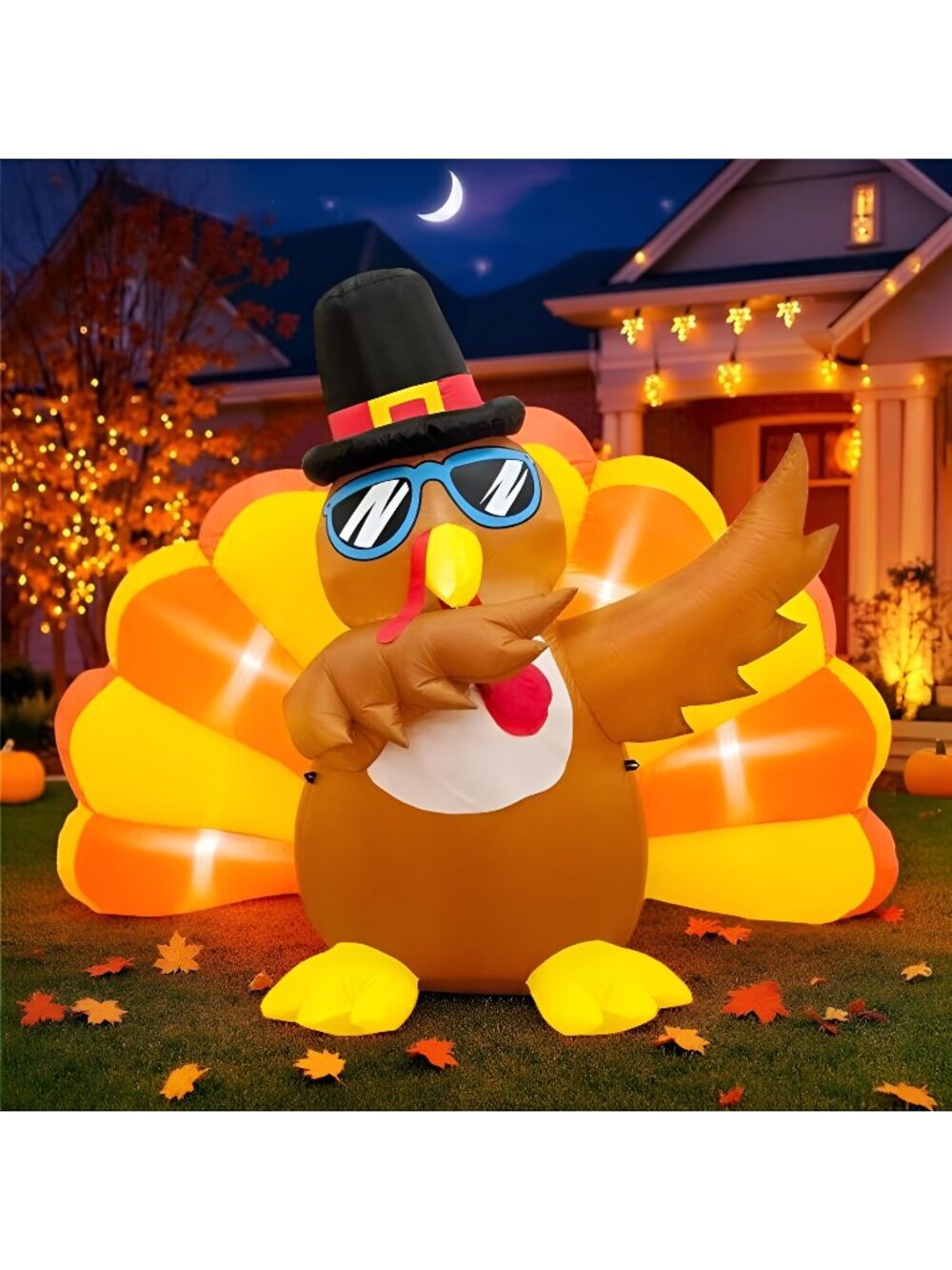 Thanksgiving Inflatables Outdoor Decorations Turkey, 6FT Fall Inflatables